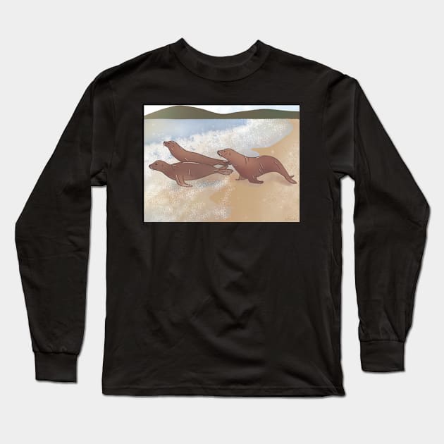 Homecoming - Sea Lion Poster Long Sleeve T-Shirt by eeliseart